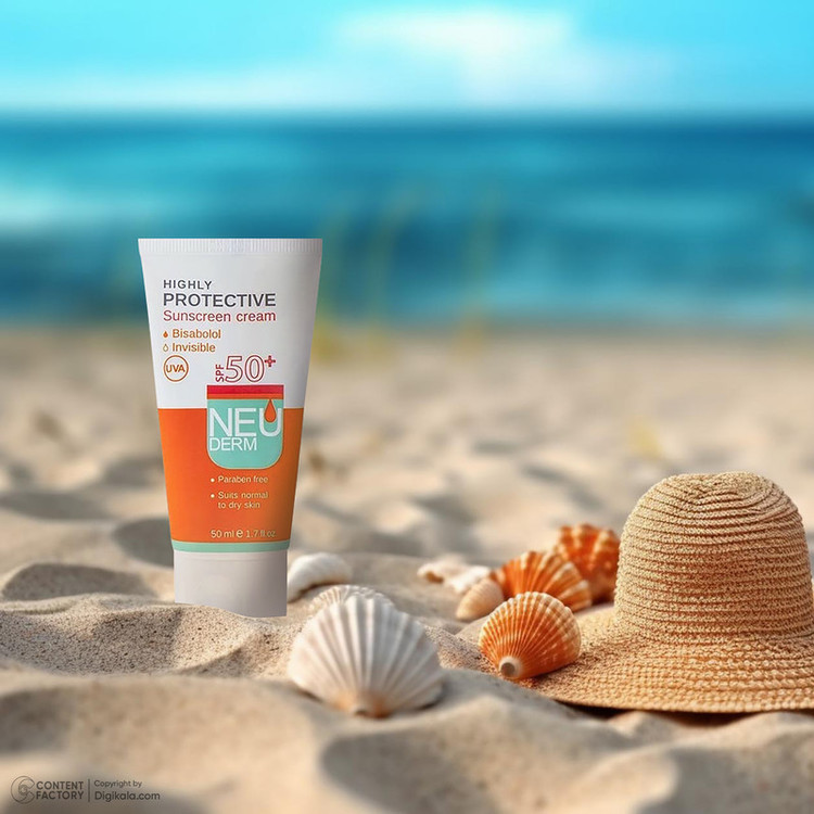 کرم ضدآفتاب نئودرم مدل Highly Protective Invisible SPF50، حجم 50 میلیلیتر