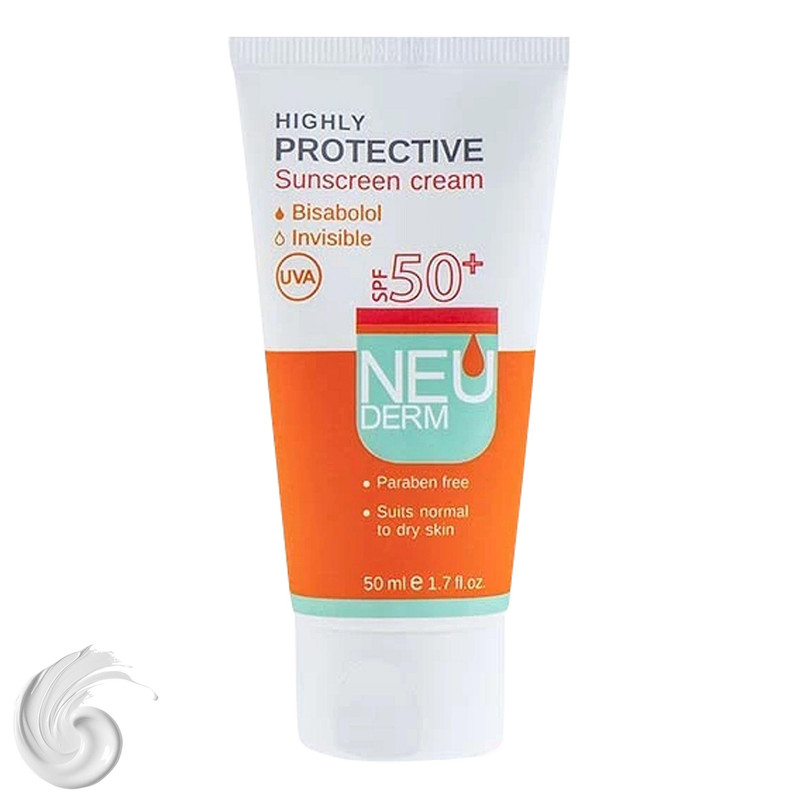 کرم ضدآفتاب نئودرم مدل Highly Protective Invisible SPF50، حجم 50 میلی‌لیتر