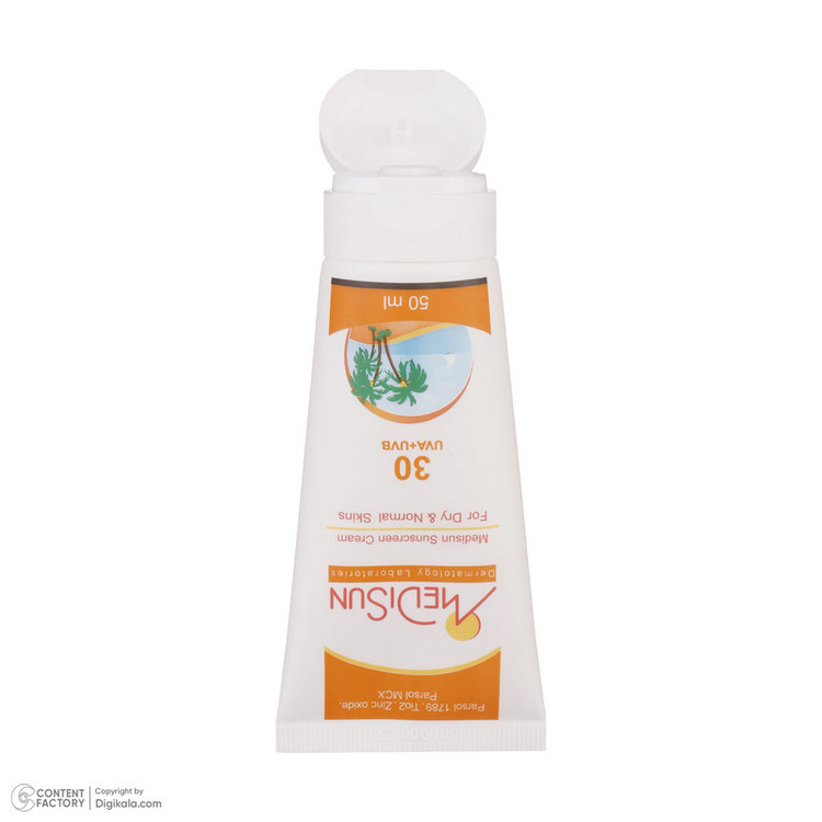 کرم ضدآفتاب مدیسان SPF30، حجم 50 میلیلیتر