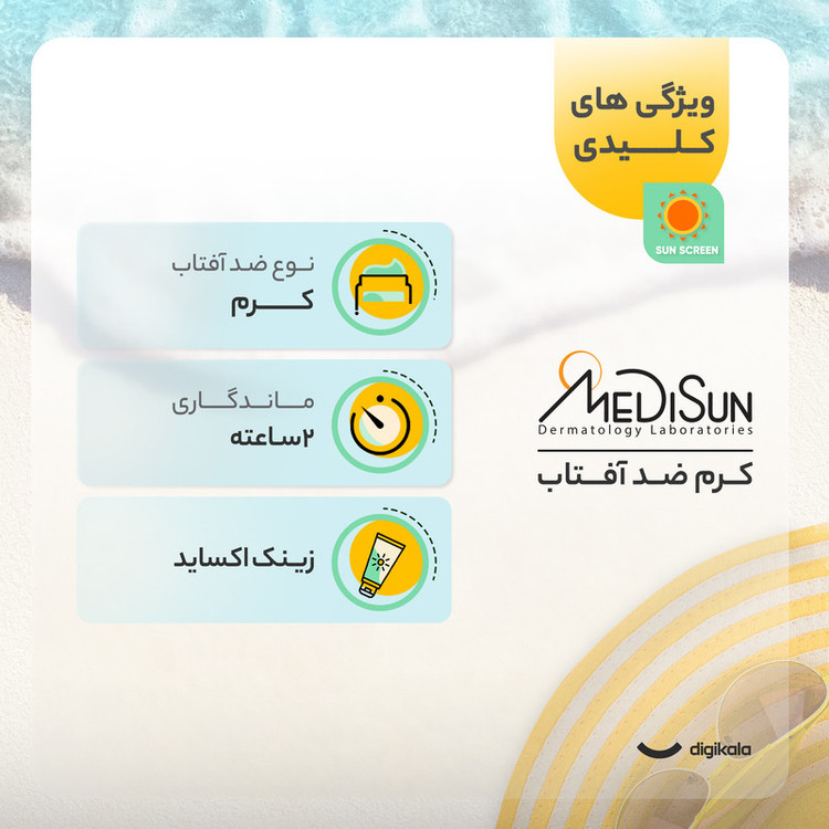 کرم ضدآفتاب مدیسان SPF30، حجم 50 میلیلیتر