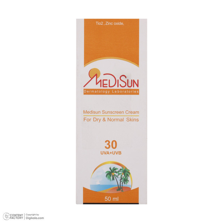 کرم ضدآفتاب مدیسان SPF30، حجم 50 میلیلیتر