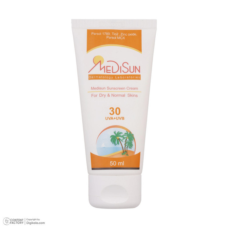 کرم ضدآفتاب مدیسان SPF30، حجم 50 میلیلیتر