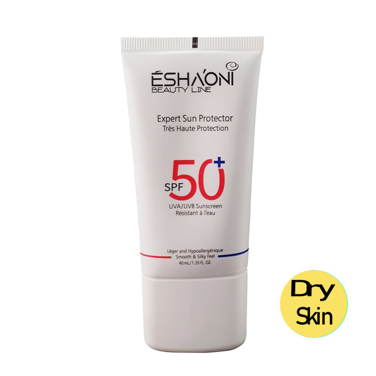 فلوئید ضد آفتاب بدون رنگ اشااونی SPF50 مدل UVA UVB مناسب پوست های خشک و حساس حجم 40 میلیلیتر
