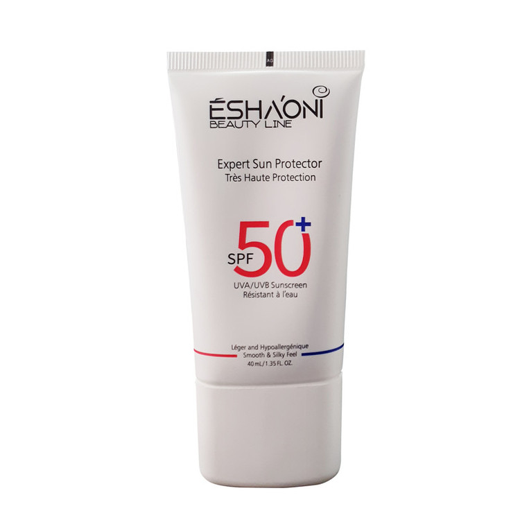 فلوئید ضد آفتاب بدون رنگ اشااونی SPF50 مدل UVA UVB مناسب پوست های خشک و حساس حجم 40 میلیلیتر