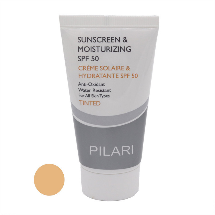 کرم ضد آفتاب رنگی پیلاری مدل SPF50 مناسب انواع پوست حجم 50 میلیلیتر