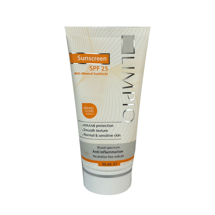 کرم ضد آفتاب بدون رنگ لیمپیو SPF 25 مدل UVA/UVB مناسب انواع پوست حجم 50 میلیلیتر