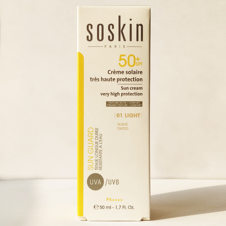 کرم ضد آفتاب رنگی سسکین مدل +SPF50 مناسب پوست های معمولی حجم 50 میلی لیتر