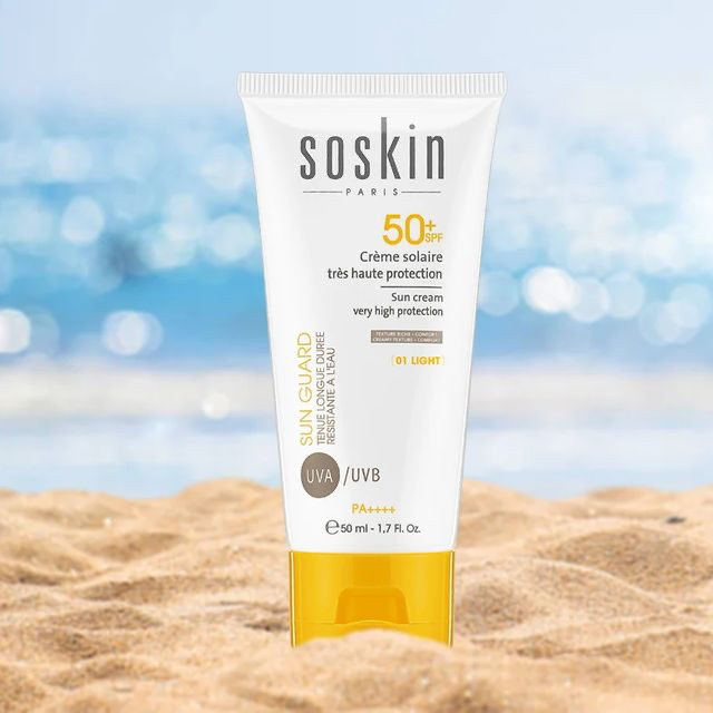 کرم ضد آفتاب رنگی سسکین مدل +SPF50 مناسب پوست های معمولی حجم 50 میلی لیتر