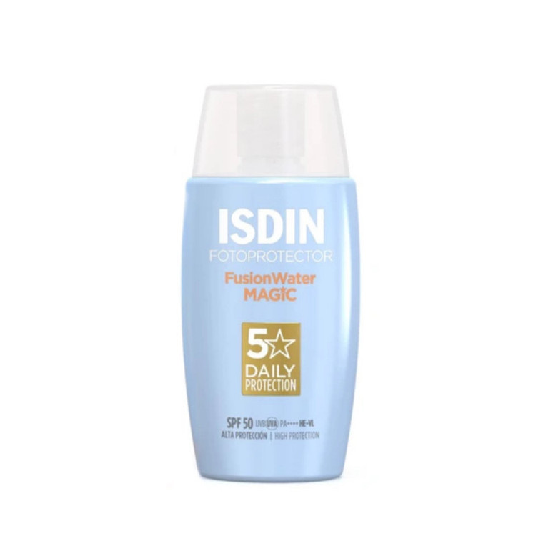 کرم ضد آفتاب بدون رنگ ایزدین SPF 50 مدل magic مناسب برای انواع پوست حجم 50 میلیلیتر