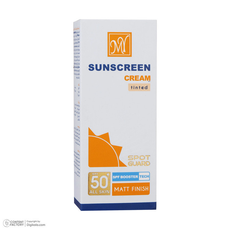 کرم ضدآفتاب بیرنگ مای SPF50 مدل Spot Guard، مناسب پوستهای خشک، حجم 50 میلیلیتر