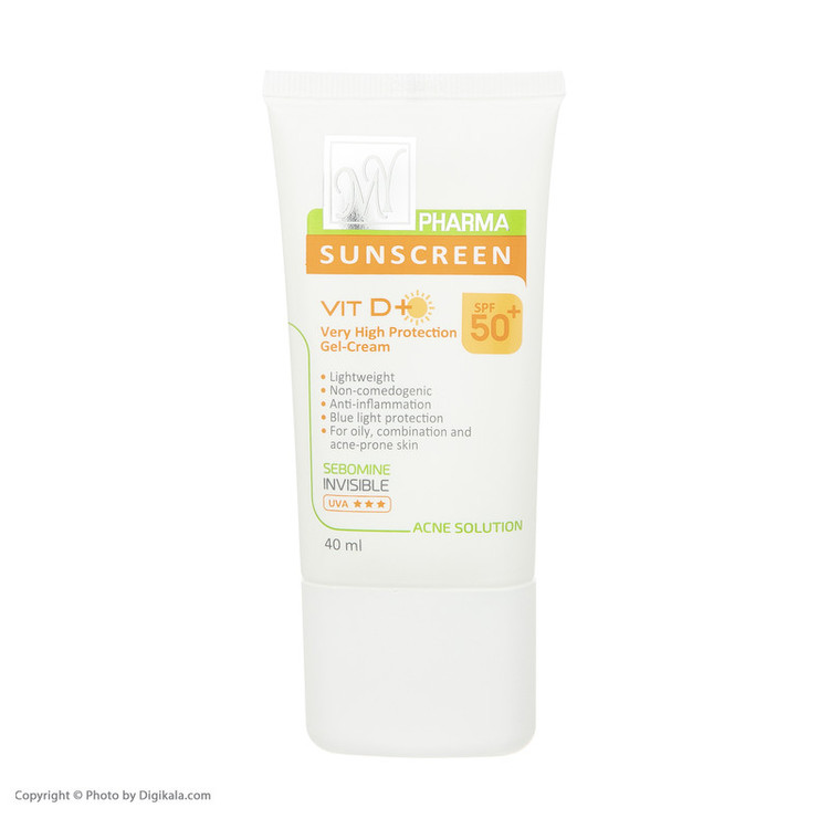 کرم ضدآفتاب بیرنگ مای سری فارما مدل SPF50، مناسب پوستهای چرب و مختلط، حجم 40 میلیلیتر