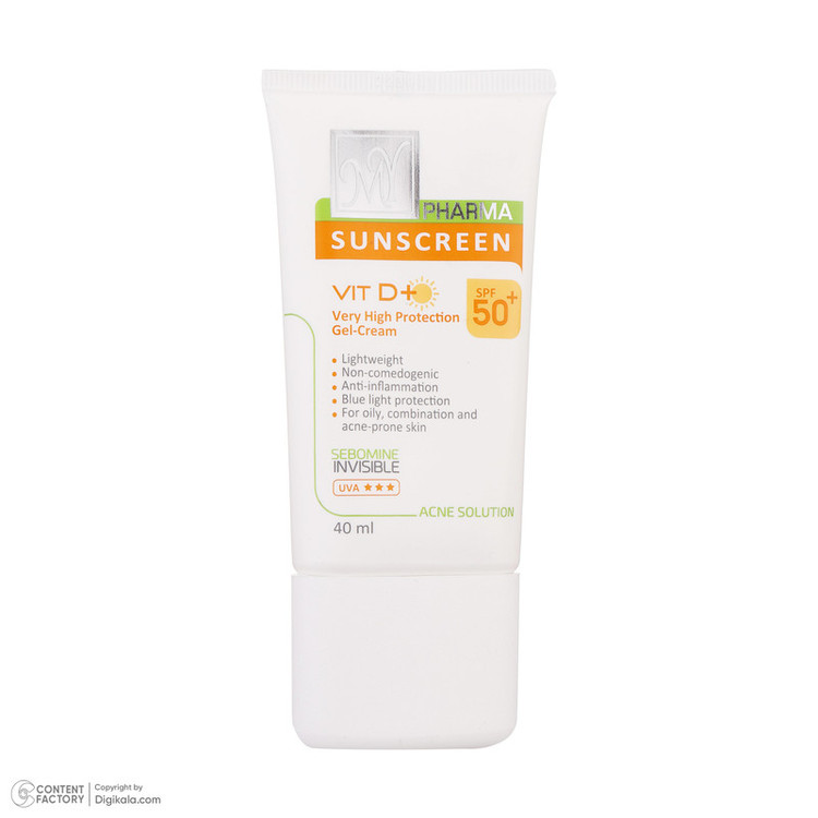 کرم ضدآفتاب بیرنگ مای سری فارما مدل SPF50، مناسب پوستهای چرب و مختلط، حجم 40 میلیلیتر