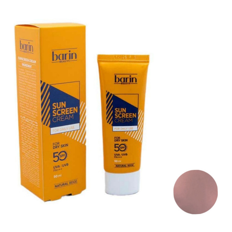 کرم ضد آفتاب رنگی بارین بیوتی SPF 50 مدل NB مناسب پوست های خشک حجم 50 میلی لیتر
