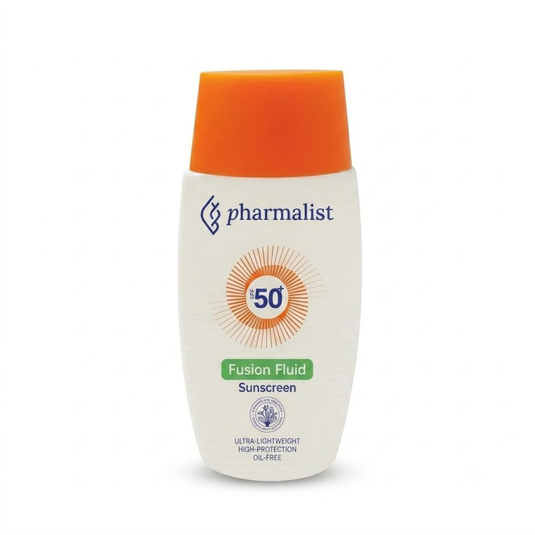فلوئید ضد آفتاب بیرنگ صورت و گردن فارمالیست SPF 50 مدل Fusion fluid محافظ در برابر اشعه UVA و UVB مناسب برای انواع پوست حجم 50 میلیلیتر