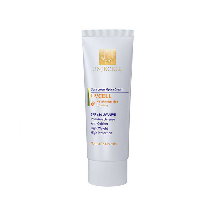 کرم ضد آفتاب بی رنگ آنژسل SPF50 مدل UVCELL مناسب انواع پوست حجم 40 میلی لیتر