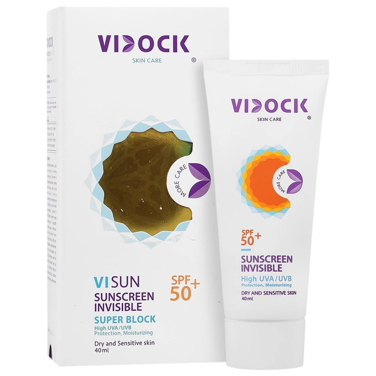 کرم ضد آفتاب بیرنگ صورت ویدک SPF 50 مدل Visun - D محافظ UVA UVB مناسب برای پوست خشک حجم 40 میلیلیتر