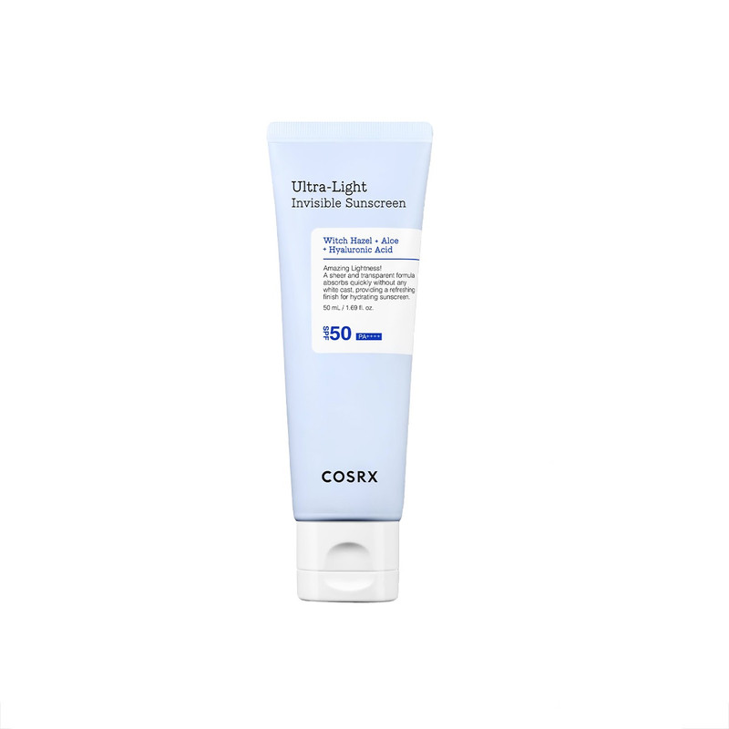 كرم ضدآفتاب بي رنگ دست و صورت کوزارکس SPF 50 مدل Ultra-Light محافظ UVA و UVB مناسب برای انواع پوست حجم 50 ميلی ليتر