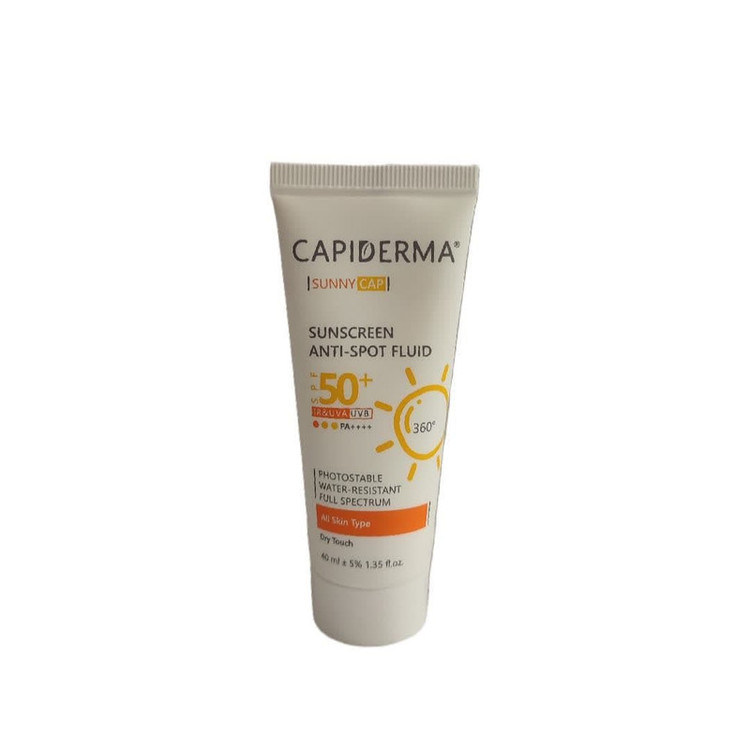 کرم ضد آفتاب بدون رنگ کپیدرما SPF 50 مدل 02 مناسب انواع پوست حجم 40 میلیلیتر