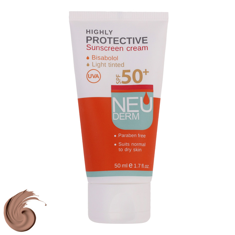 کرم ضدآفتاب نئودرم مدل Highly Protective SPF50، حجم 50 میلی‌لیتر