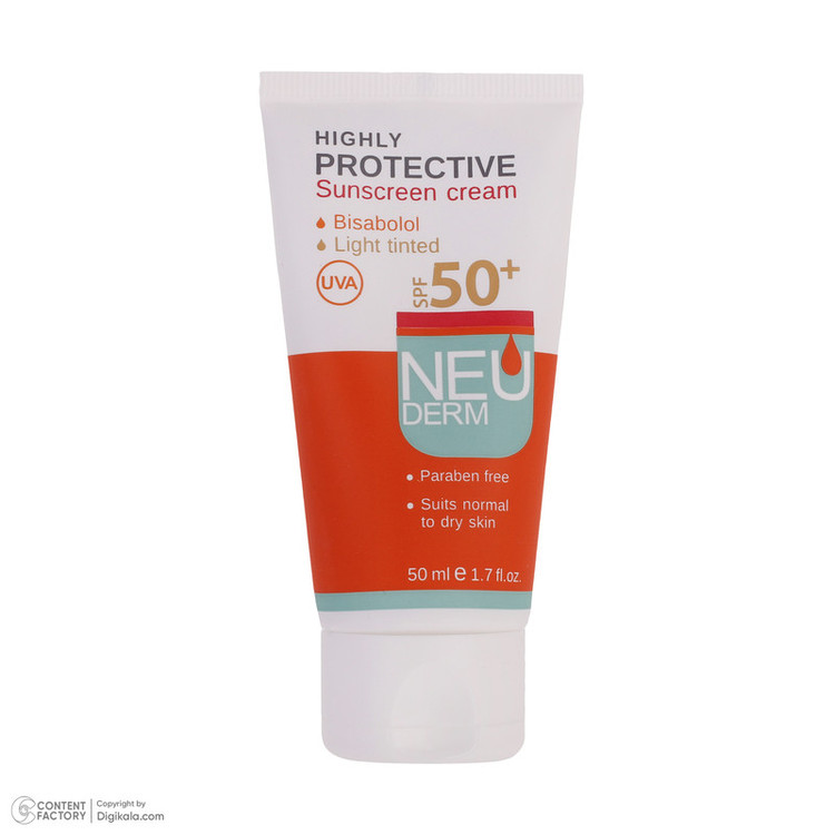 کرم ضدآفتاب نئودرم مدل Highly Protective SPF50، حجم 50 میلیلیتر