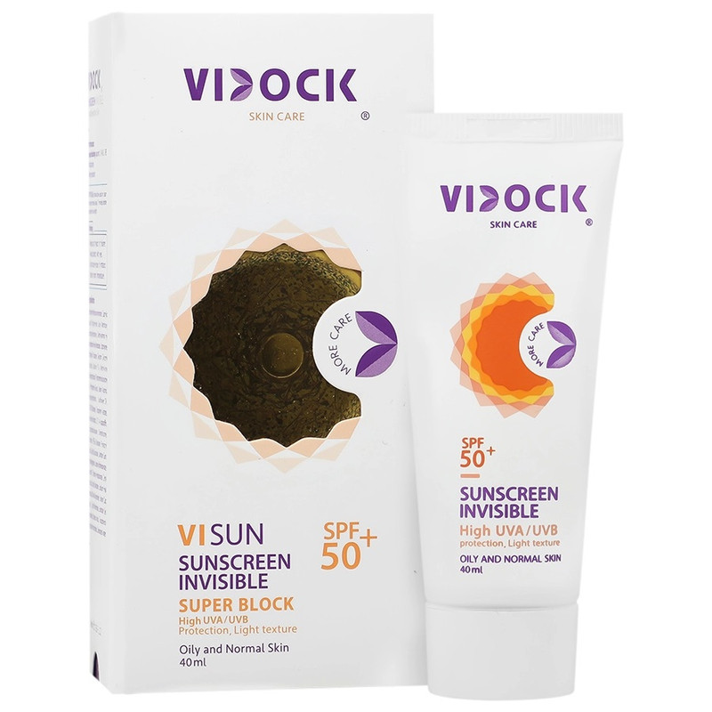 کرم ضد آفتاب صورت بی‌رنگ ویدک SPF 50 مدل Visun - O ‌محافظ UVA UVB مناسب برای پوست‌ چرب حجم 40 میلی‌لیتر