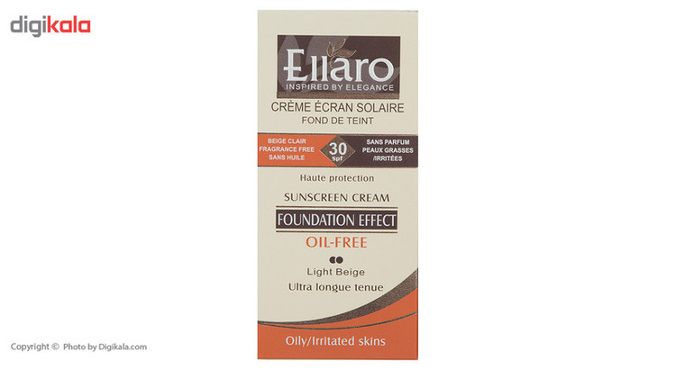کرم ضد آفتاب رنگی الارو مدل Light Beige SPF30 تحت لیسانس حجم 40 میلی لیتر