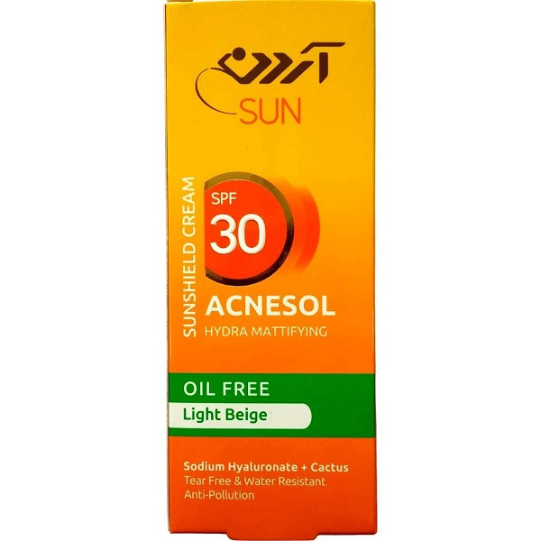 کرم ضد آفتاب رنگی آردن SPF 30 مدل Acnesol مناسب پوستهای چرب و مختلط حجم 50 میلیلیتر