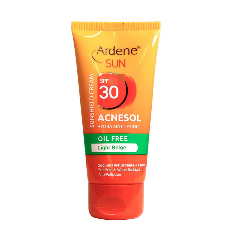 کرم ضد آفتاب رنگی آردن SPF 30 مدل Acnesol مناسب پوستهای چرب و مختلط حجم 50 میلیلیتر