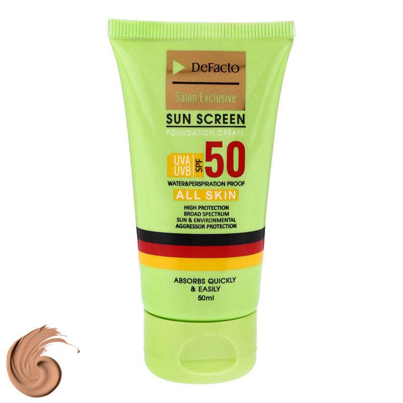 کرم ضد آفتاب رنگی دیفکتو SPF 50 مدل 02 ‌مناسب برای انواع پوست حجم 50 میلی‌لیتر