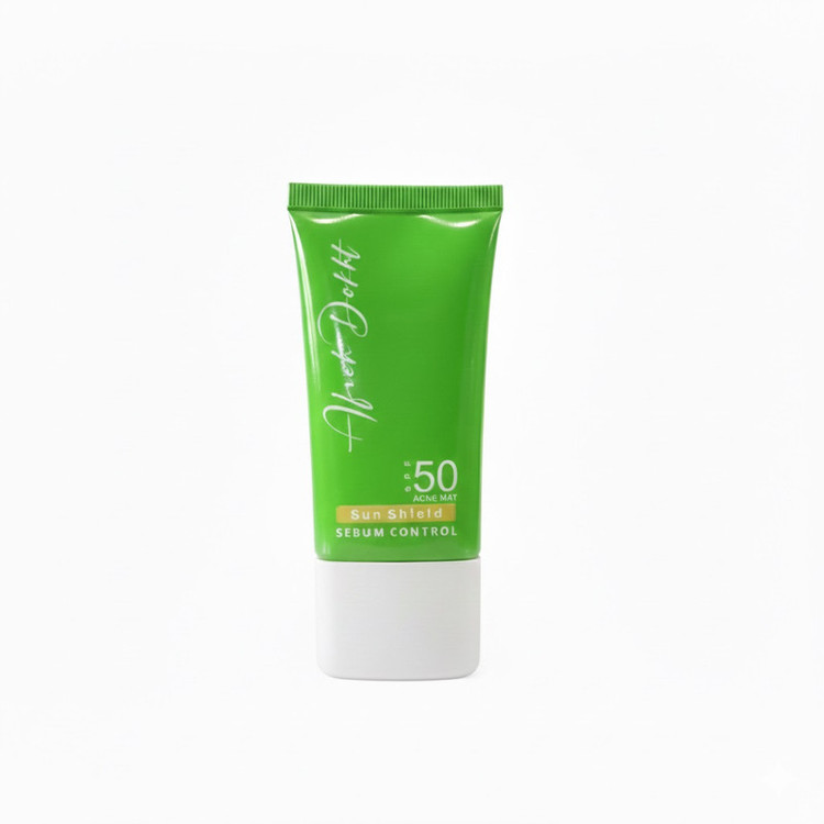 کرم ضد آفتاب بیرنگ صورت آفره دخت SPF 50 مدل SEBUM C محافظ UVA ،UVB و PA+++،مناسب برای پوست چرب و مختلط حجم 40 میلیلیتر
