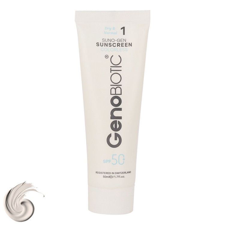 کرم ضد آفتاب بیرنگ صورت و بدن ژنوبایوتیک SPF 45 مدل SUNOGEN محافظ UVA ،UVB، مناسب پوستهای خشک و معمولی حجم 40 میلیلیتر
