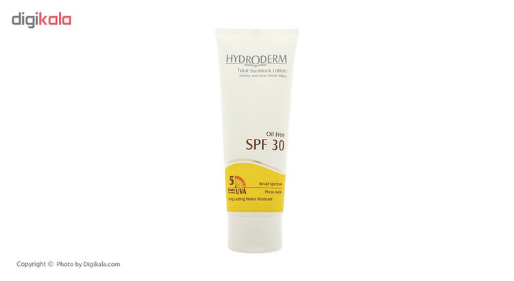 لوسیون ضد آفتاب هیدرودرم سری فاقد چربی SPF30 حجم 75 میلی لیتر