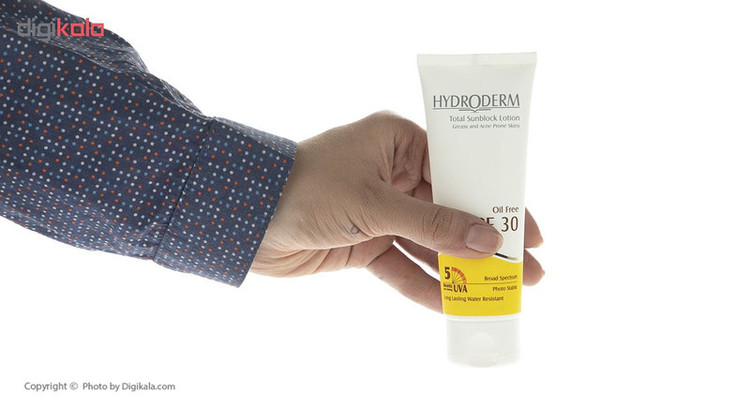 لوسیون ضد آفتاب هیدرودرم سری فاقد چربی SPF30 حجم 75 میلی لیتر