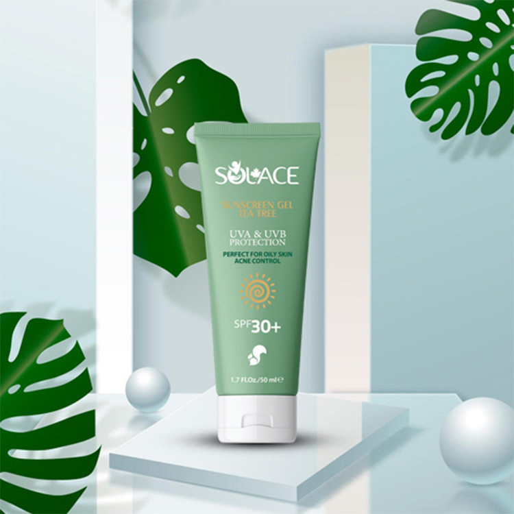کرم ضد آفتاب بیرنگ صورت، گردن سولس SPF 30 مدل Tea Tree مناسب برای انواع پوست حجم 50 میلیلیتر