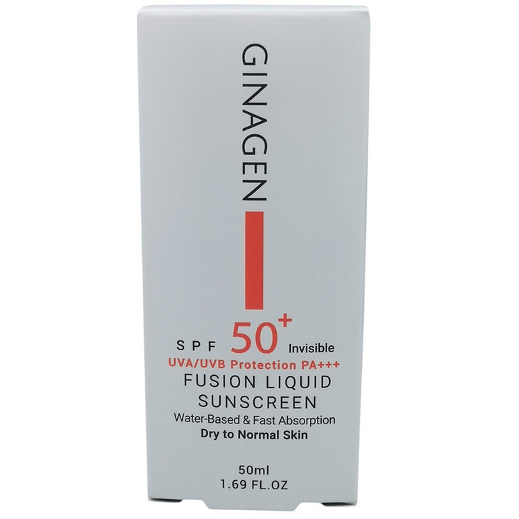 کرم ضد آفتاب بدون رنگ ژیناژن SPF 50 مدل 00 محافظ UVA ،UVB ، مناسب پوستهای خشک و معمولی حجم 50 میلیلیتر مجموعه دو عددی