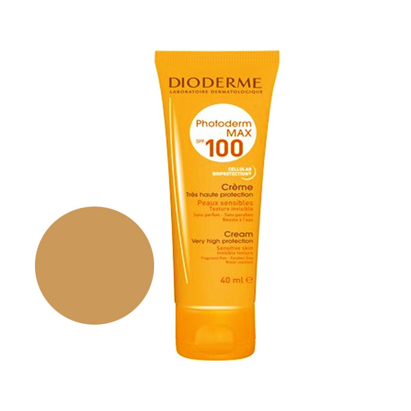 کرم ضد آفتاب رنگی دیودرم SPF 100 مدل MAX Photoderm ‌محافظ UVA مناسب برای انواع پوست حجم 40 میلی‌لیتر
