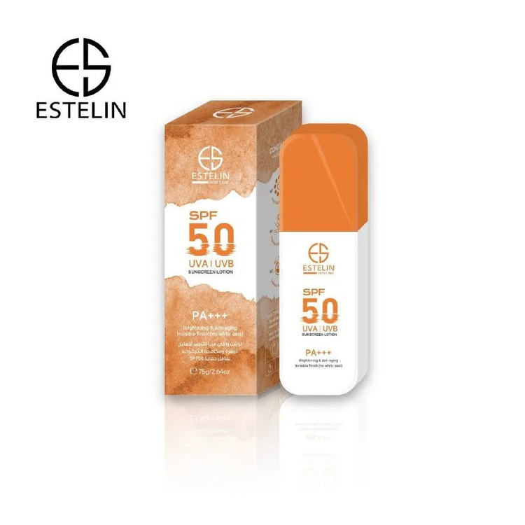 لوسیون ضد آفتاب بدون رنگ استیلن SPF 50 مدل فوق مرطوب کننده، محافظ UVA ،UVB و +++PA مناسب برای انواع پوست حجم 75 میلیلیتر