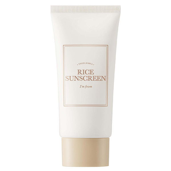 کرم ضد آفتاب بیرنگ دست و صورت آیم فرام SPF 50 مدل Rice مناسب برای انواع پوستها حجم 50 میلیلیتر
