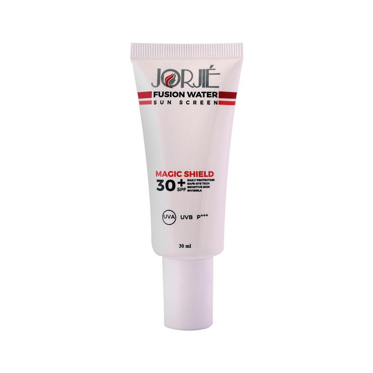 فلوئید ضد آفتاب بدون رنگ ژرژیه SPF30+ محافظ UVA ،UVB و PA+++، ضد جوش، ضد چروک و ضد پیری، مناسب انواع پوست حجم 30 میلیلیتر