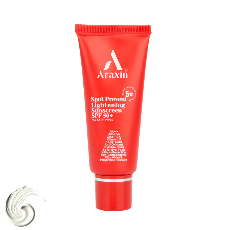 کرم ضد آفتاب بی‌رنگ صورت و دور چشم آراکسین SPF 50 مدل Herbal Care محافظ در برابر اشعه UVA و UVB ‌مناسب برای انواع پوست حجم 40 میلی‌لیتر
