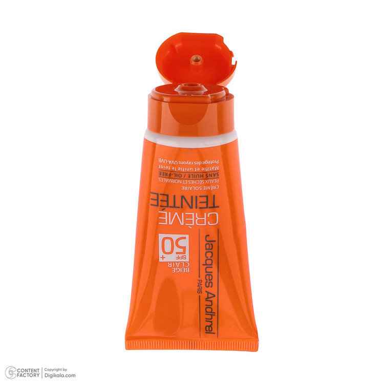 کرم ضد آفتاب رنگی ژاک اندرل SPF 50 مدل TIN01 مناسب برای پوست خشک حجم 50 میلی لیتر