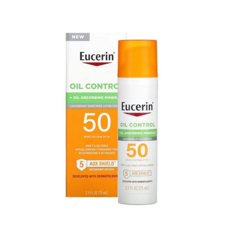 لوسیون ضد آفتاب بدون رنگ اوسرین SPF 50 مدل control مناسب پوستهای چرب حجم 75 میلیلیتر