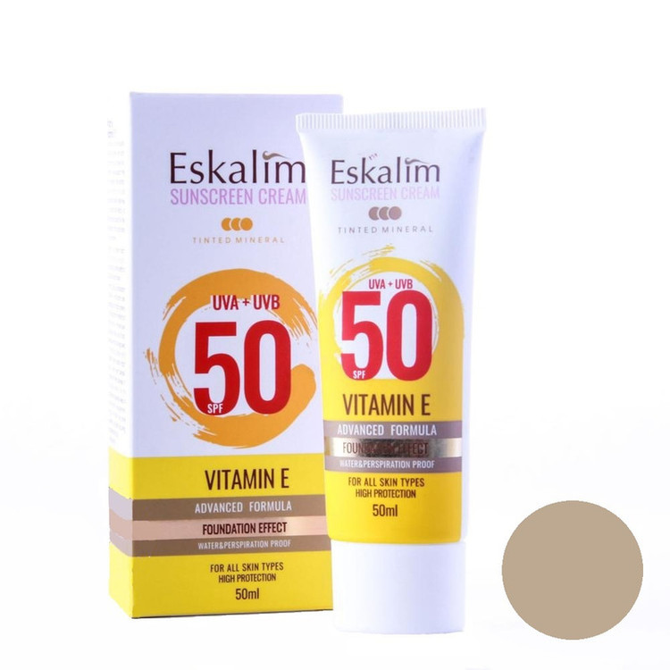کرم ضد آفتاب رنگی اسکالیم spf 50 مدل 02 مناسب انواع پوست حجم 100 میلی لیتر