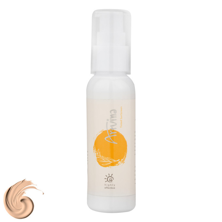 کرم ضد آفتاب رنگی صورت آرت وینا SPF 50 مدل Sun Guard محافظ +++PA مناسب برای انواع پوست حجم 50 میلیلیتر