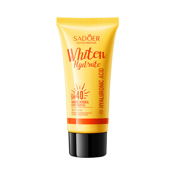 کرم ضدآفتاب بی رنگ دست و صورت سادور SPF 40 مدل هیالورونیک اسید محافظ UVA، UVB، +++P مناسب برای انواع پوست حجم ۵۰ میلی لیتر