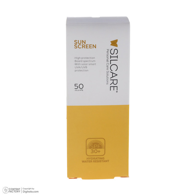 کرم ضد آفتاب بدون رنگ سیلکِر +SPF 30 مدل sun protect مناسب انواع پوست حجم 50 میلیلیتر