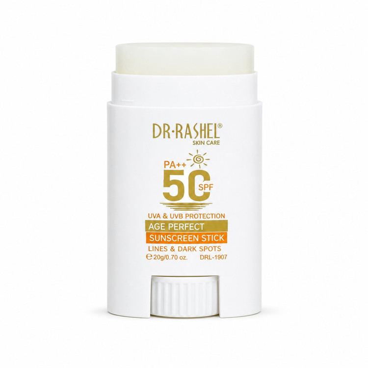 کرم ضد آفتاب بیرنگ صورت دکتر راشل SPF 50 مدل Age Perfect محافظ در برابر اشعه UVA و UVB مناسب برای انواع پوست حجم 50 میلیلیتر