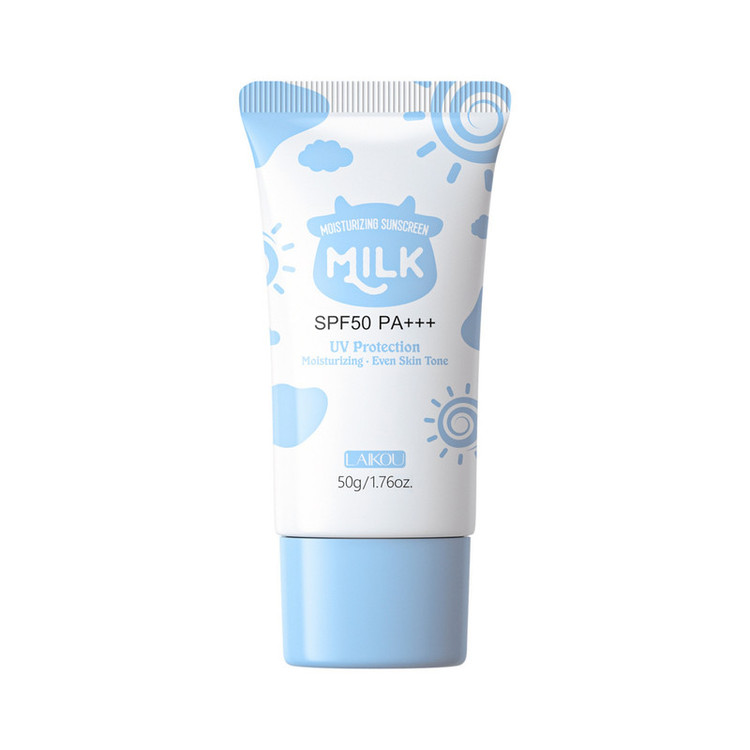 کرم ضد آفتاب بدون رنگ لایکو SPF 50 مدل شیر گاو محافظ UVA ،UVB و PA+++ ، مرطوب کننده، مناسب انواع پوست وزن 50 گرم