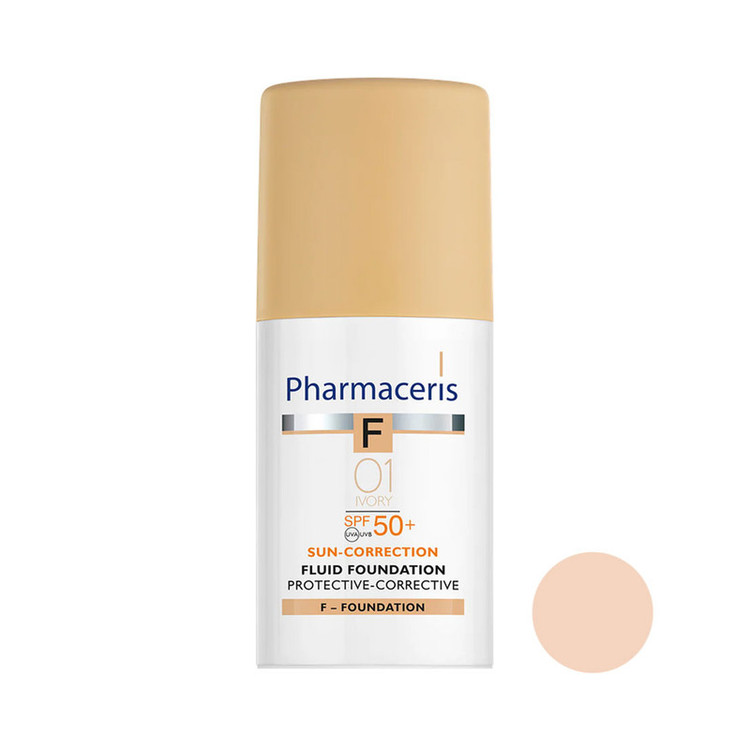 کرم ضد آفتاب رنگی صورت فارماسریز SPF 50 مدل Pharmaceris Sun-Correction محافظ UVB/UVB مناسب انواع پوست شماره 01 حجم 30 میلیلیتر