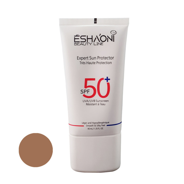فلوئید ضد آفتاب رنگی اشااونی SPF50 مدل 03 مناسب پوست های چرب و آکنه دار حجم 40 میلیلیتر